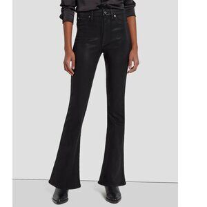 7 For All Mankind Ultra High Rise Skinny Boot Cut Jeans - Black Coated